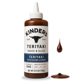 Kinders Teriyaki Sauce & Glaze – 27.5 oz Bottle – Sweet & Savory Marinade with Sesame & Ginger – No High Fructose Corn Syrup – Ideal for Grilling, Stir-Fry, and Meat Dishes + Custom Box by R&C Store