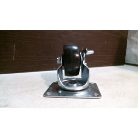 Shepherd Hardware 9511 3"  Rubber Swivel Plate Caster w/ Side Brake, FREE SHIP