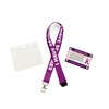 Seizures Medical Card With Writable Panel and Patterned Lanyard