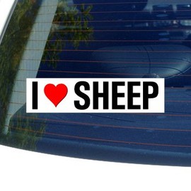 GRAPHICS & MORE I Love Heart Sheep - Window Bumper Sticker