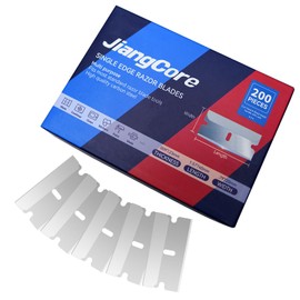 200 Count Single Razor Edge Blades – Premium SK5 Carbon Steel, Ultra-Sharp & Durable for Professional Shaving, DIY Crafts, and Industrial Use
