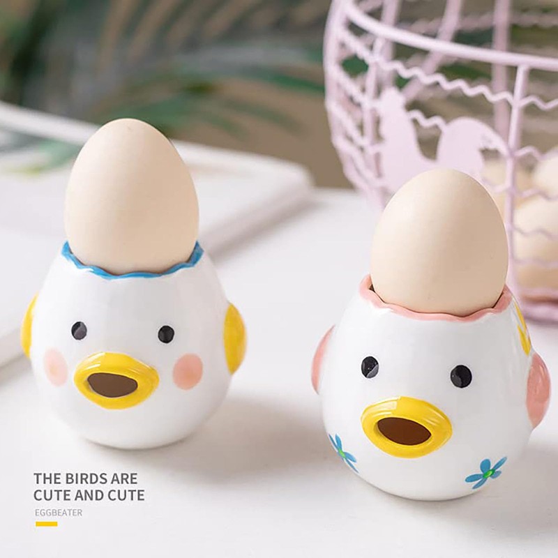 Fnjuucw Cute Egg Separator Creative Ceramic Small Chicken Egg Yolk