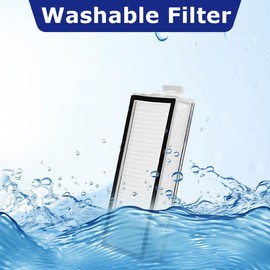 ZHICHENG 2pcs Robot Vacuum Cleaner Filter for Roborock T8, Q7 MAX, Q7 MAX+, Q5 Pro, Q5 Pro+ Replacement Spare Parts