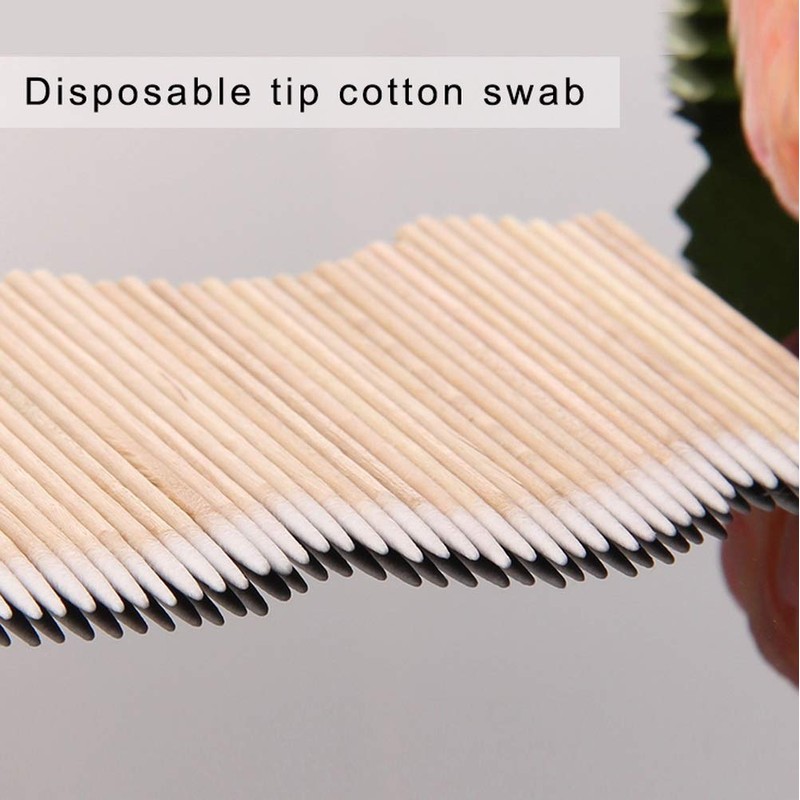 RIKWOG 600pcs Pointed Cotton Swabs, 4 inch Precision Microblading Cotton