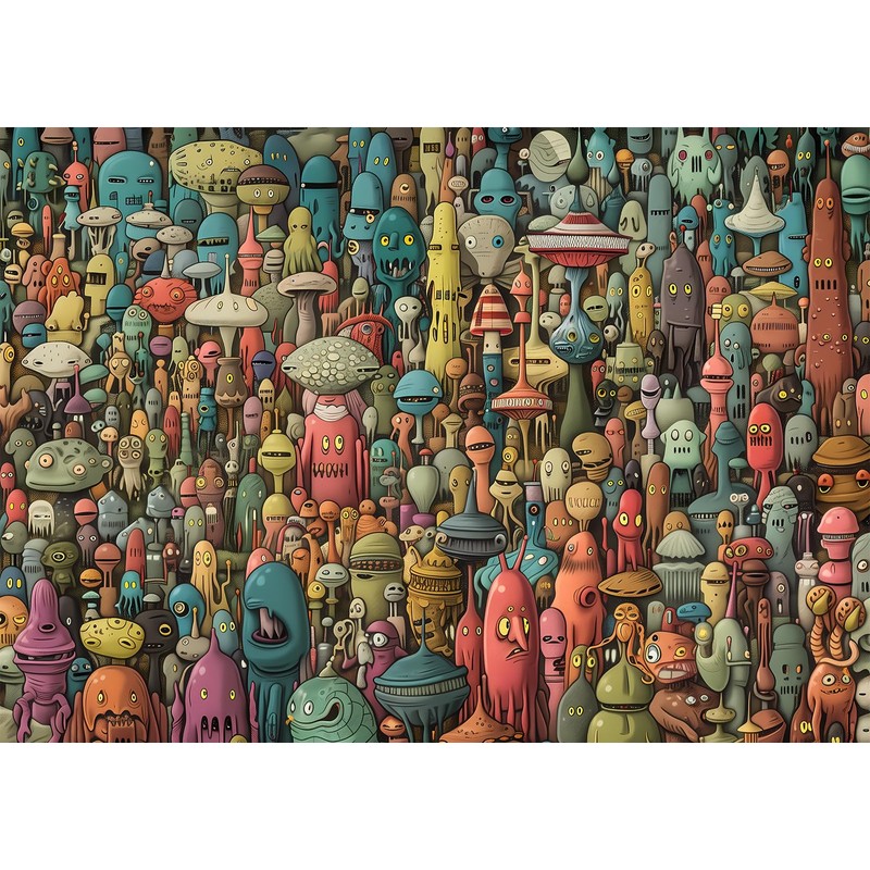 Naturelish Dense Monster Jigsaw Puzzles for Adults 1000 Pieces, Brain