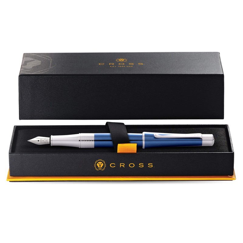 CROSS Beverly Translucent Cobalt Blue Lacquer - Medium Nib Fountain