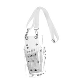 VICASKY Transparent Pvc Hair Stylist Bag with Shoulder Belt Portable Scissors Pouch Organized Storage for Haircut Tools and Accessories for Barbers and Hairdressers