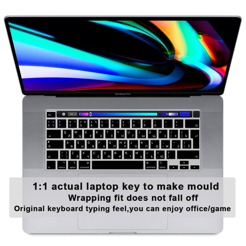 MMDW Russian Language Silicone Keyboard Cover Skin for MacBook Pro