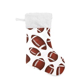GOODOLD Christmas Stocking Rugby Football Xmas Stockings Decoration for Family Holiday Party Ornaments Decor Fireplace 18 x 12 Inch 1PCS