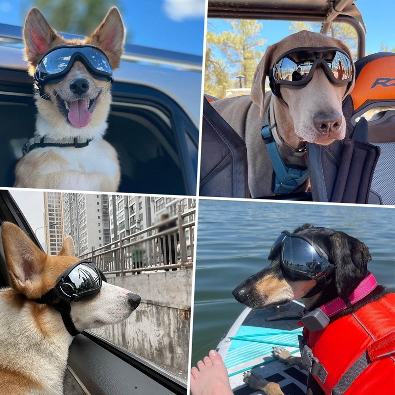 Billionchains Pack of 2 Dog Goggles Dog Sunglasses for Medium