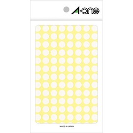 エーワン カラーラベル 白 丸型 9mm 14シート 07010