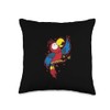 Parrot singing Animal Bird Throw Pillow