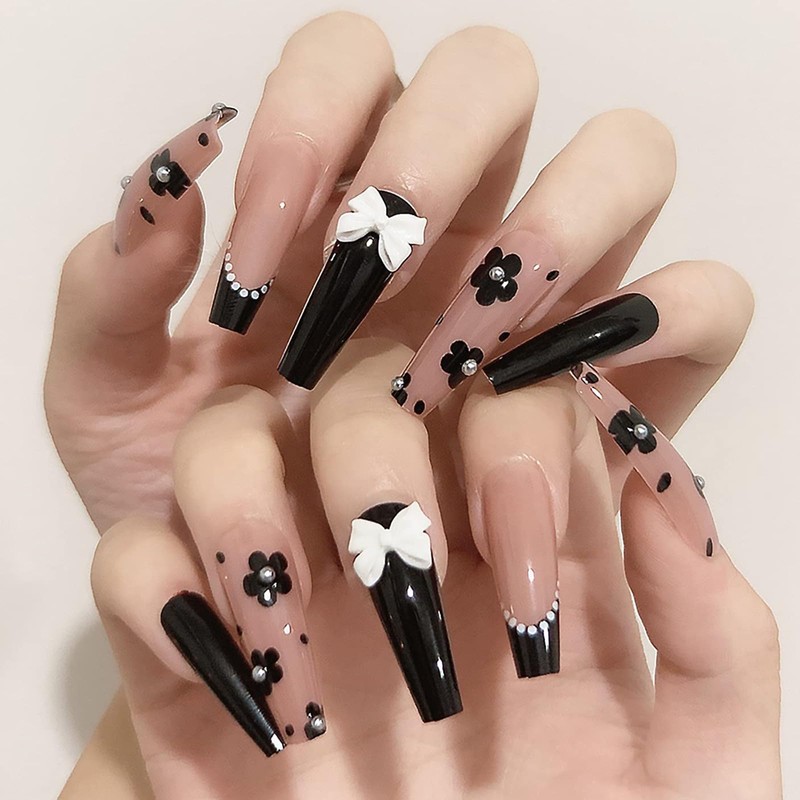 HUTRADE 3D Bow Knot Nail Charms Nail Art Pendants with