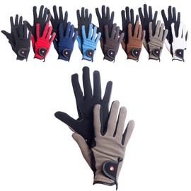HKM by Reiterladen24 Professional Riding Gloves, Nubuck Imitation Leather, XS