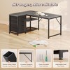 PRAISUN 43.3" Small Computer Desk with Power Outlets and USB-C