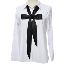 WHITE FANG MA077 Women's Stole Satin Scarf, Stylish, Thin, Ribbon Tie, Belt, Casual,