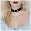 Yheakne Boho Choker Necklace Black Wide Black Necklace with Simple