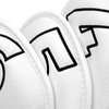 Craftsman Golf White Classic Iron Headcover set with Black Large
