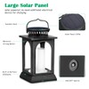 TomCare Solar Lights Flickering Flame Metal Solar Lantern Outdoor Hanging