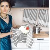Lashuma Tea Towels, Grey / White, Set of 3 Hand