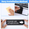 LIQWEI 4Pcs Please Use Other Door Sign, Self-Adhesive Uses Other