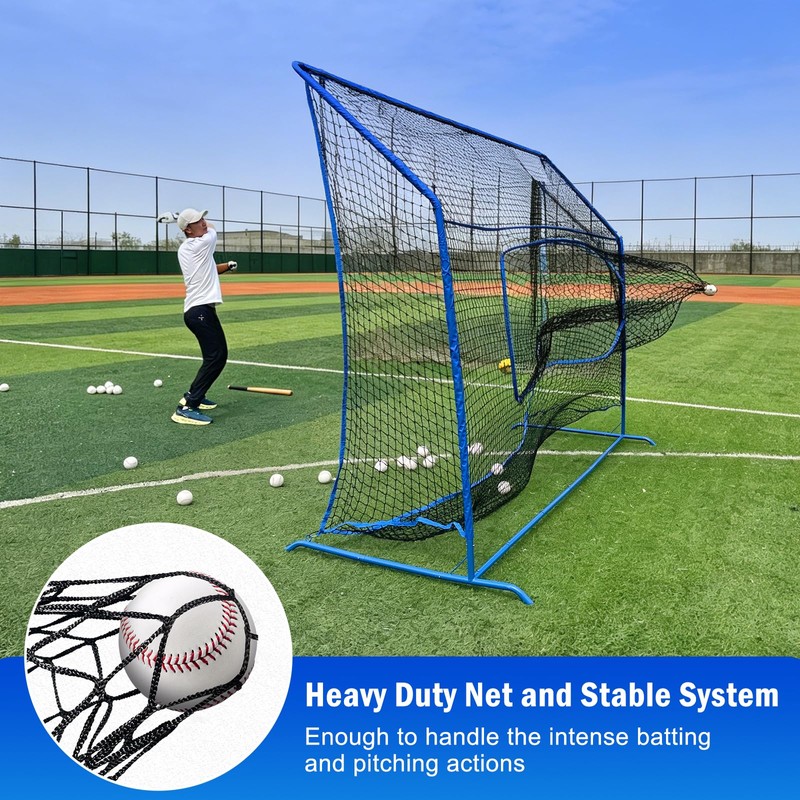 Baseball Softball Net with Blocking System,10x7ft Batting Cage Practice Net