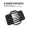 Wessleco Chef Knife Bag(5 Slots), Knife Case Nylon Kitchen Storage