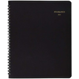 2021 Monthly Planner by AT-A-GLANCE, 8" x 10", Large, Black (701300521)