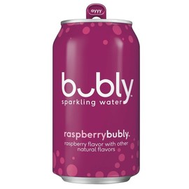 Bubly Sparkling Water, Raspberry, 12 fl oz. cans (18 Pack)