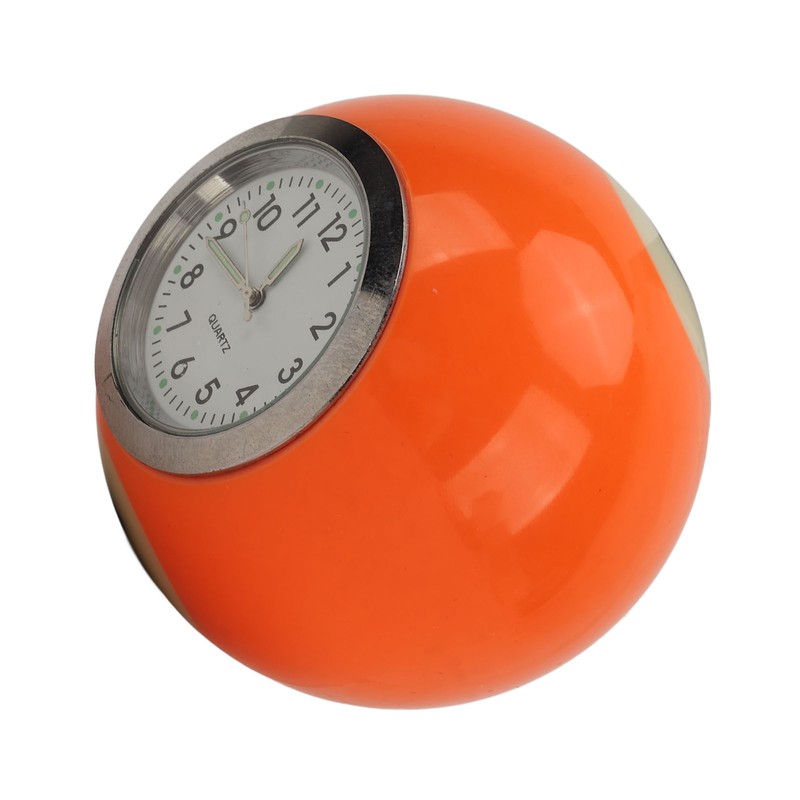 Ball Shape Table Clock Billiards Ball Clock Resin Accurate Decorative