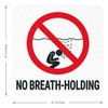 No Breath Holding Vinyl Adhesive Pool Depth Marker, 6x6 inches,