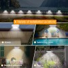 Uniquefire 2/6Pcs Outdoor Solar Gutter Lights Wall Lamp 40LED Waterproof