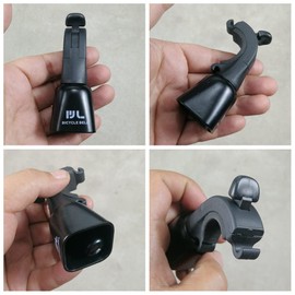 FrontStep Classic Retro Bicycle Bell / Bells & Horns Made of Brass and Clear Sound Classic Brass for MTB/Mountain Bike Pedal/BMX (Black)