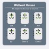Offgridtec Universal Travel Adaptor Worldwide 3 x USB-A and 1
