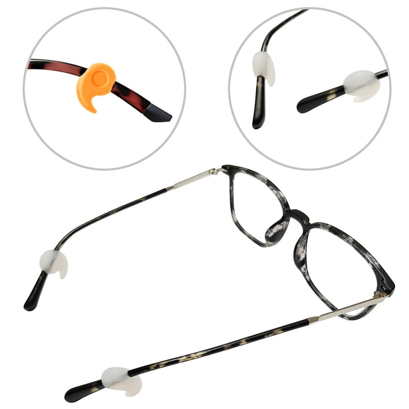 Benvo 12 Pairs Eyeglasses Retainers Silicone Glasses Temple Holders Anti-slip