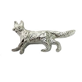Fox Silver Plated Lapel Pin - Wood Badge Fox Lapel Pin - Handcrafted Gift for Scouts