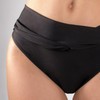 MYLILY Bikini Bottoms for Women Twist Front Bikini Bottoms Black