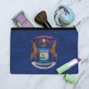 Rustic Michigan State Flag Distressed USA Makeup Cosmetic Bag Organizer