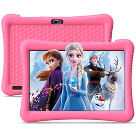Kids Tablet 10 inch Android 13 with Shockproof Case, Quad-Core 32GB, 128GB Expandable, Parental Control, Pre-Installed Apps, 6000mAh Battery, Gifts for 3-12 Year Olds