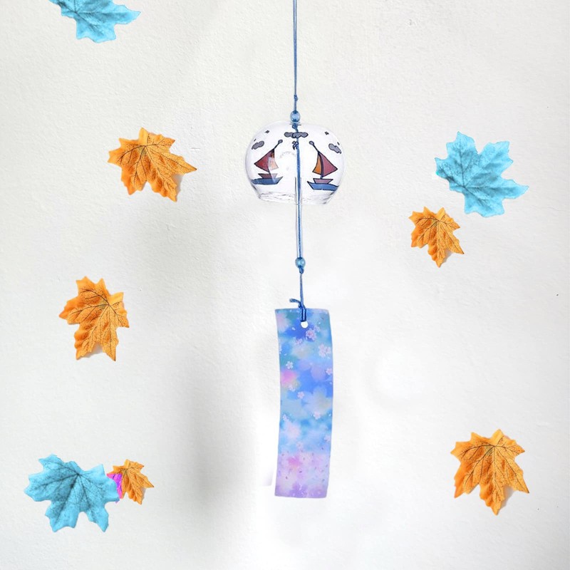 Hoshisea Japanese Wind Chime Glass, Bells Wind Chimes, Cute Wind
