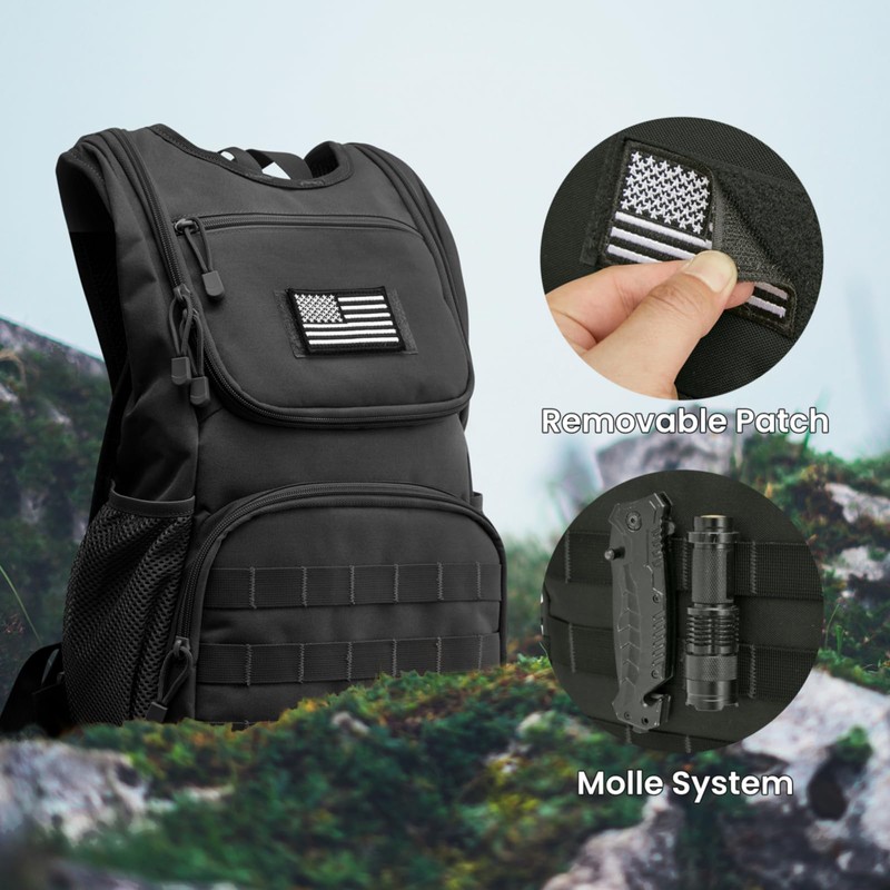 G4Free Military Hydration Backpack with 2L Improved Bladder, Hydration Bladders,
