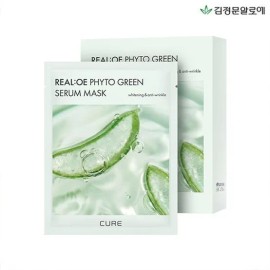 Kim Jeong-moon Aloe [Half Club] Lassens Loe Cure Phyto Green Serum Mask Pack (10 sheets) / [하프클럽]라센스 로에 큐어 피토그린 세럼 마스크팩(10매)