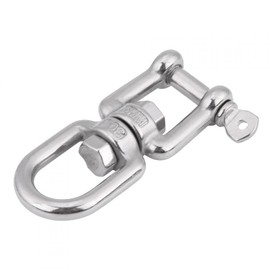 Fishing Swivel Ball Bearing Swivel Heavy Duty 304 Stainless Steel Swivel Ring Snap Rolling Shackle Device (6 mm)
