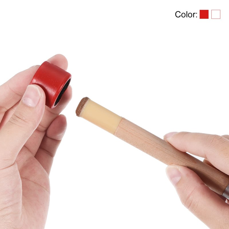 PATIKIL Round Billiard Cue Tip Sander, 2 Pack Rubber Cue