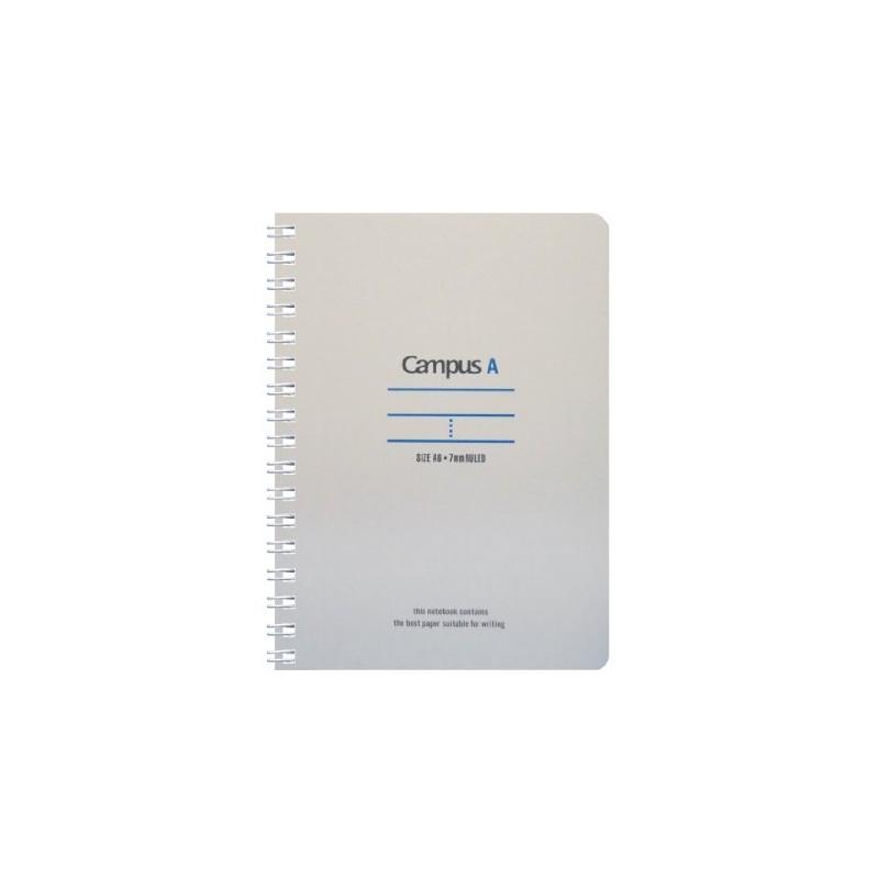 Kokuyo Campus Twin Ring Notebook, A6, Ruled, 50 Sheets, Blue,