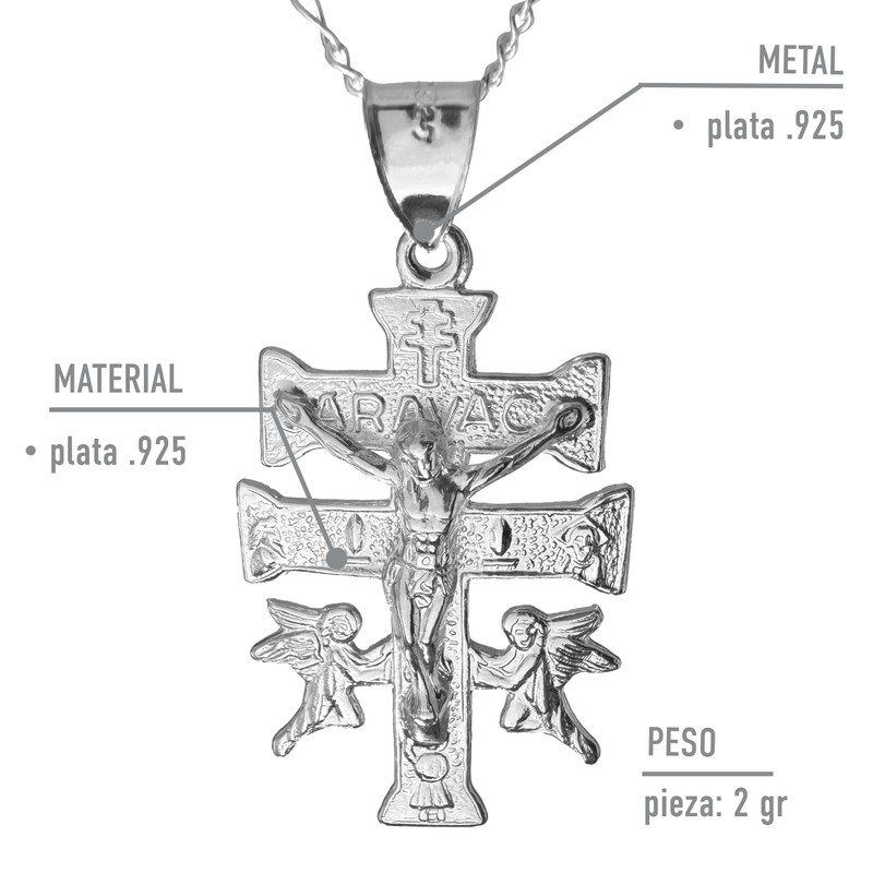 Cruz de Caravaca en Plata 925 - Collar Hombre o