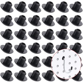 MENEONE Pegboard Hook Locks, for Stopping Hooks from Falling Off, 60PCS, Black