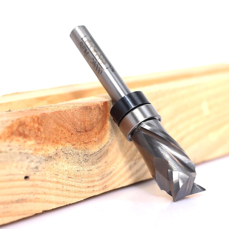 SICWOOD Compression Top Bearing Flush Trim Router Bit 1/4 Shank