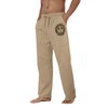 Puimentiua Cotton Linen Pants Men, Summer Beach Pants Loose Fit