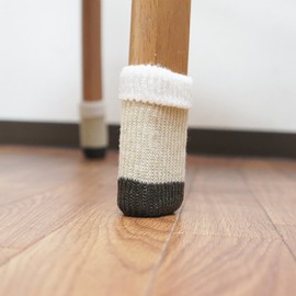 Toyo Case CSK-BE Chair Leg Cover, Noise and Scratch Resistant, Chair Socks, 8 Pieces, Beige